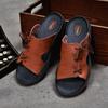 Summer sandals leather slippers outdoor non-slip beach shoe size