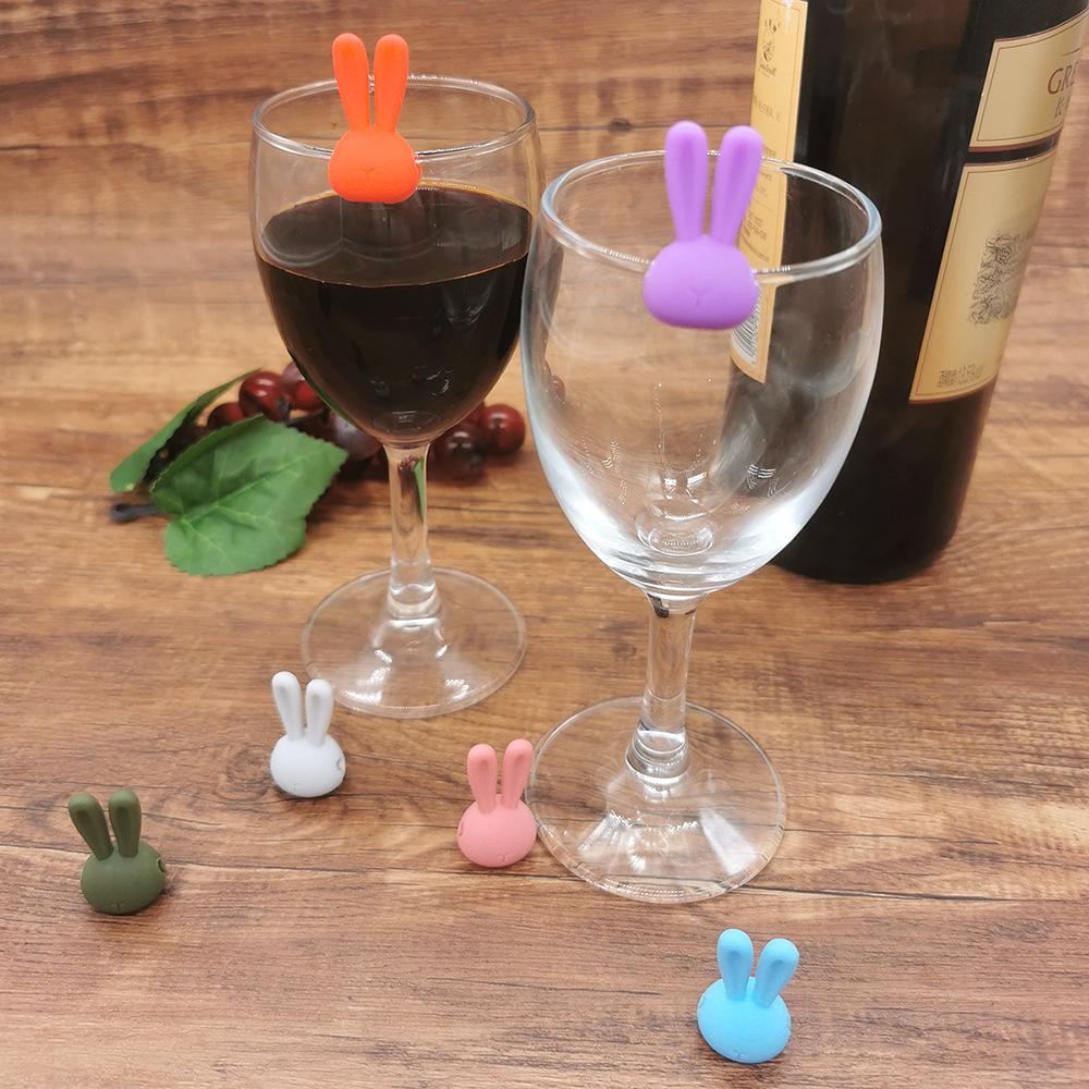 3D Rabbit Wine Glass Marker: Creative Stemware Identifier for Red Wine and Champagne