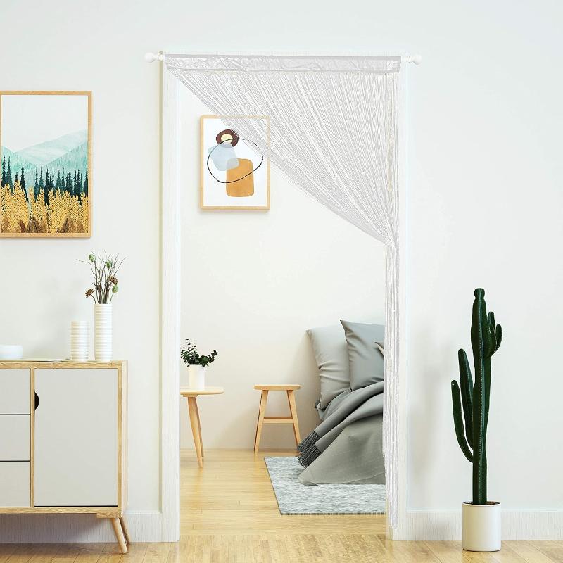 Beaded Curtain Door String Curtains for Doorway Tassels Beads Hanging Fringe Hippie Room Divider Window Hallway Entrance Wall Closet