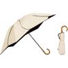 Wpc. UVO Folding Umbrella 55cm 3-Fold Floral Beige Women's Parasol