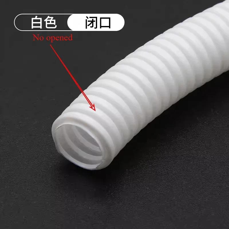 10m Colored Plastic PP Flame-retardant Corrugated Hose Automotive Wiring Harness Conduit Cable Wire Storage Protective Cover