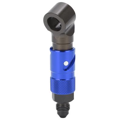 Remleiding Snelkoppeling Adapter Fitting Gebogen Universeel voor Olie Brandstof Vloeistof SlangBlauw