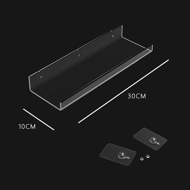 Clear Acrylic Shelves for Wall,Invisible Mounted Display Ledge Kids Bookshelf for Bathroom,Living Room,Bedroom,Kitchen,Study