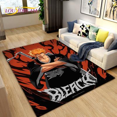 Bleach Japan Anime Cartoon Area Rug Large, Tappeto per soggiorno, camera da letto, divano, zerbino, decorazione, tappetino antiscivolo per bambini