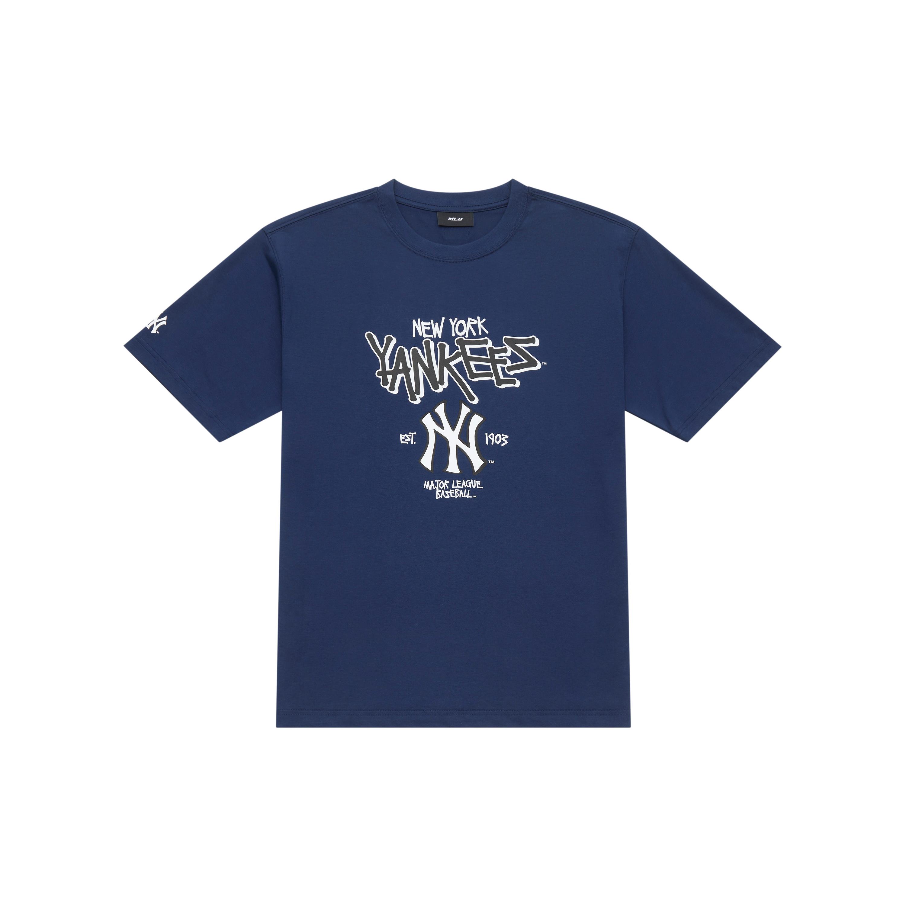 MLB New York Yankees Basic Collection SS25 T Shirt Unisex Navy Blue 3ATSB0553-50NYS XL