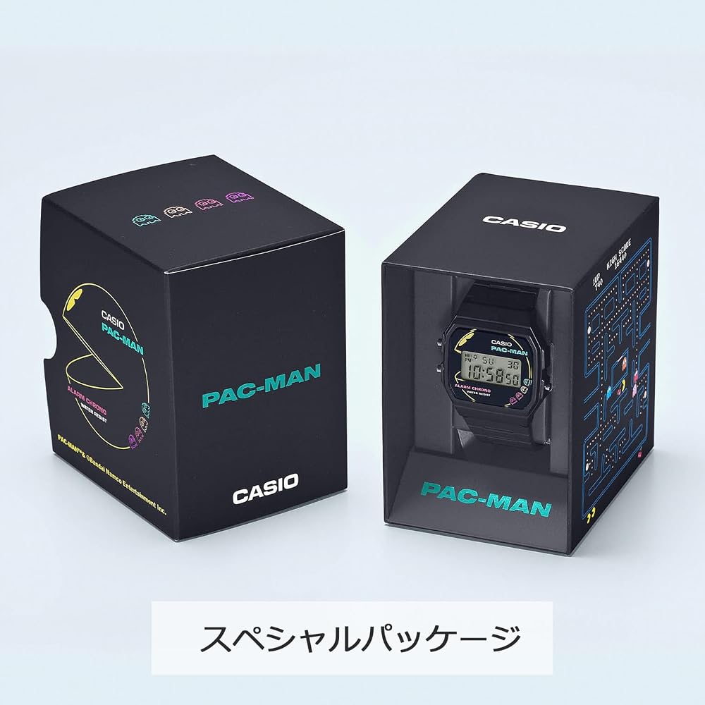 [Casio] Casio Classic Watch 【Domestic Genuine Product】PAC-MAN Collaboration Model, Made with Biomass Plastic, F-91WPC-1AJR, Men's, Black