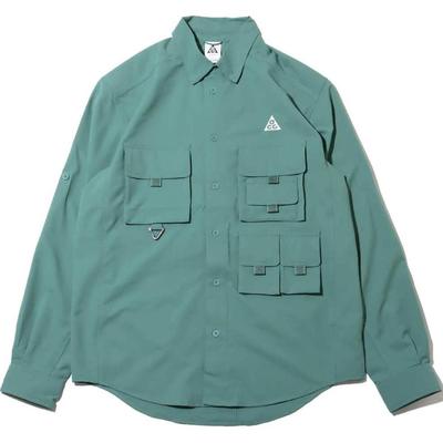 ACG Dry Fit UV Devastation Trail Solid Color Multi-Pocket Casual Stretch Breathable Sun Protection Quick-Dry Long Sleeve Shirt DN3937-361