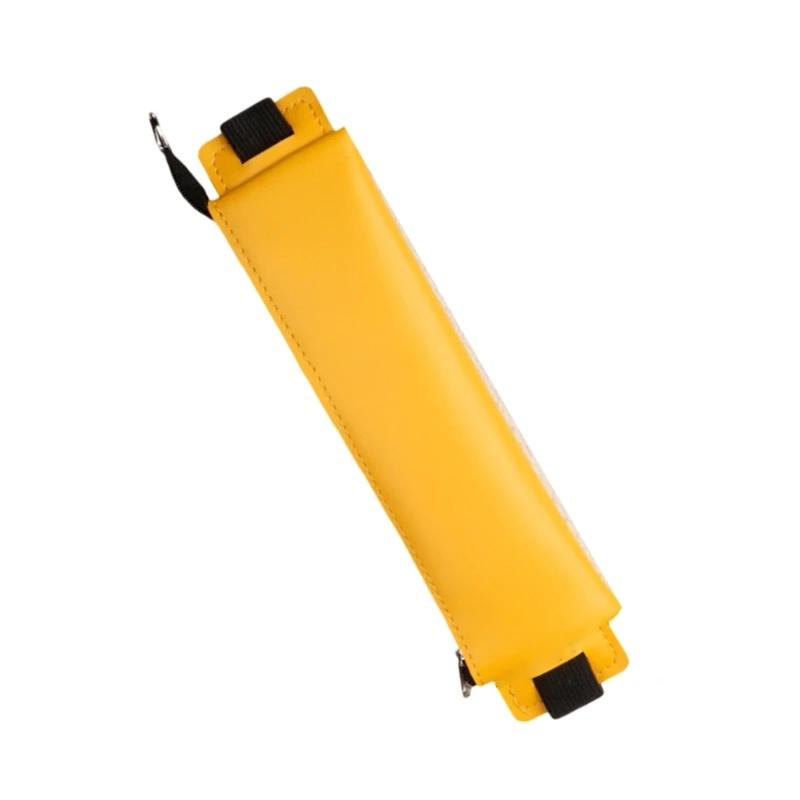 Pen Holder Leather Pen Sleeve Pouches with Adjustable Elastic Bands, Zippered Pen Holder for Notebook, Planner, Journal, F19E