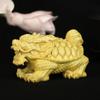 Wooden Dragon Tortoise Mascot Sculpture Statue Hand Carved Solid Wood God Beast Dragon Tortoise Home Wealth Figurine