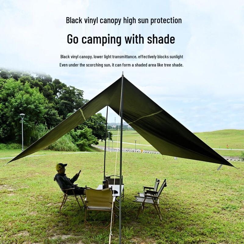 ZISIZ Rainproof Square Camping Tarp