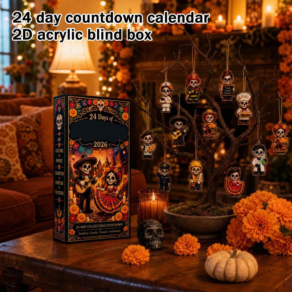 -Tage Countdown-Kalender 2D Acryl für täglichen Countdown und Wohnungsdekoration