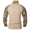 Herren Camouflage Tactical Shirt Langarm Combat T-Shirt Baumwolle Camo Uniform Shirts