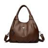 Ladies' Handbag, Soft Leather Single-shoulder Bag for Women, Retro Large-capacity Mom Bag Casually
