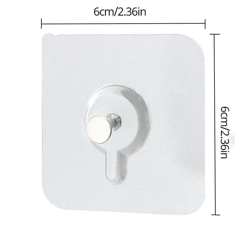 10Pcs Screw Wall Hook Self Adhesive Hanger Seamless Nail Screwless Sticker Hook Wall Mount Kitchen Bathroom Home Office