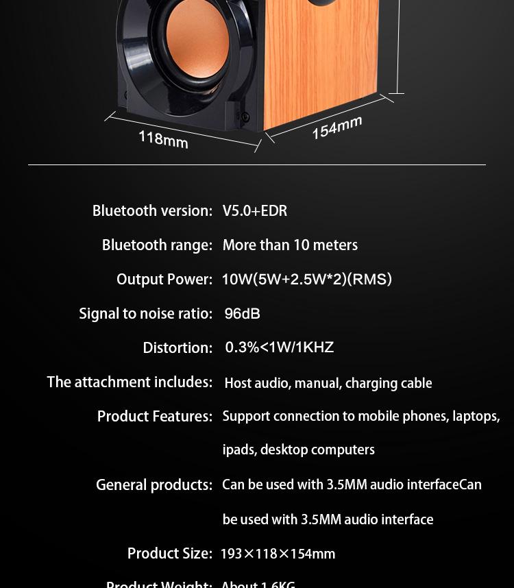 A11 Mobiler Bluetooth-Lautsprecher 4.0 - Kompakt, Outdoor, Schwerer Bass mit Kartensteckplatz