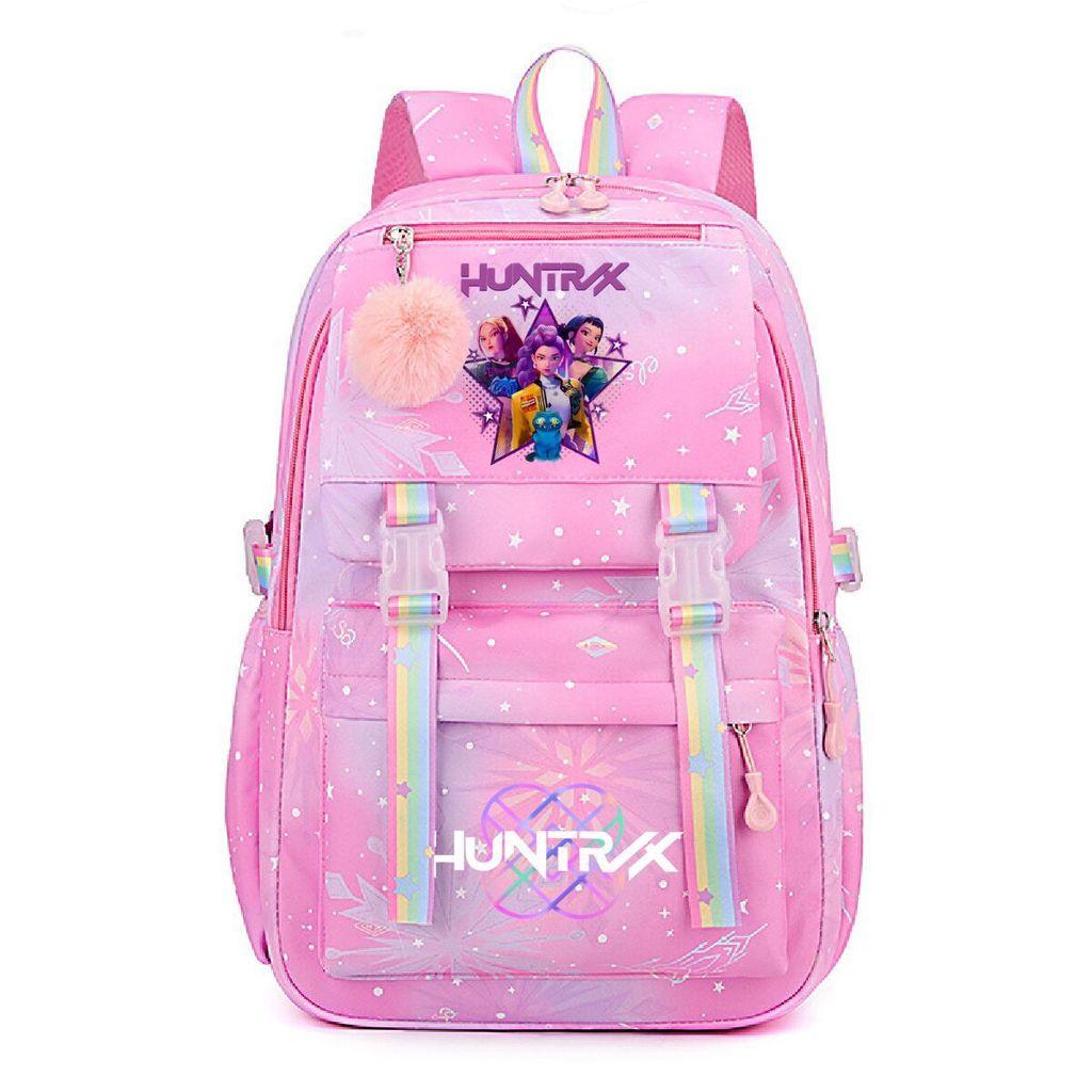 Kinder Mädchen Kpop Zoey Mira Rumi Derpy Sajaboys Bedruckte Schülertasche Freizeit Regenbogen Rucksack