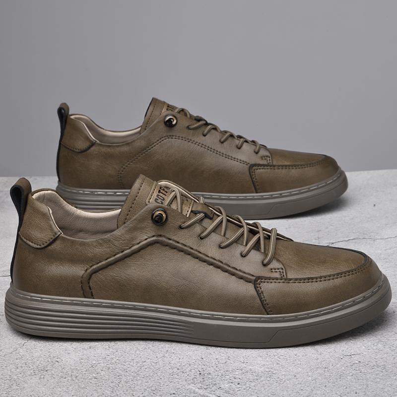 Spring and Autumn Men's Oxford Shoes Lace Up Soft Soled Outdoor Sports Shoes Brand Wear-resistant Genuine Leather Travel Shoes