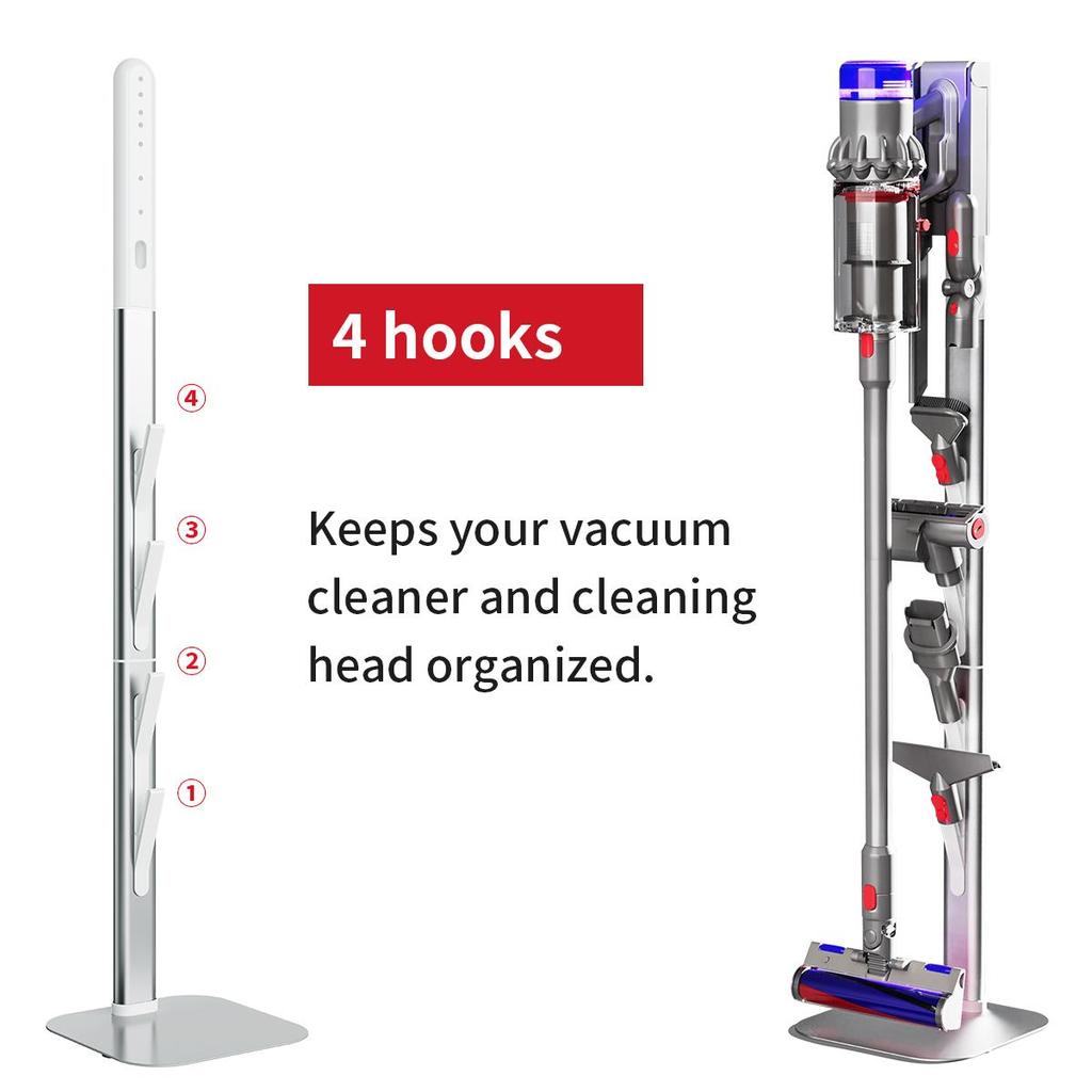 Satuo S3 Aluminium-Staubsaugerhalterung für Dyson V7, V8, V10, V11, V15 und V12 Slim, Staubsaugerständer mit Aufbewahrungsmöglichkeit