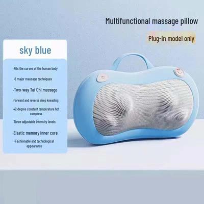 Multi-Functional Heated Kneading Neck & Body Massage Pillow CN Plug (adapter Included)