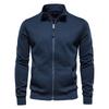 Men S Stand Collar Zip Up Long Sleeve Color Block Casual Sweatshirt
