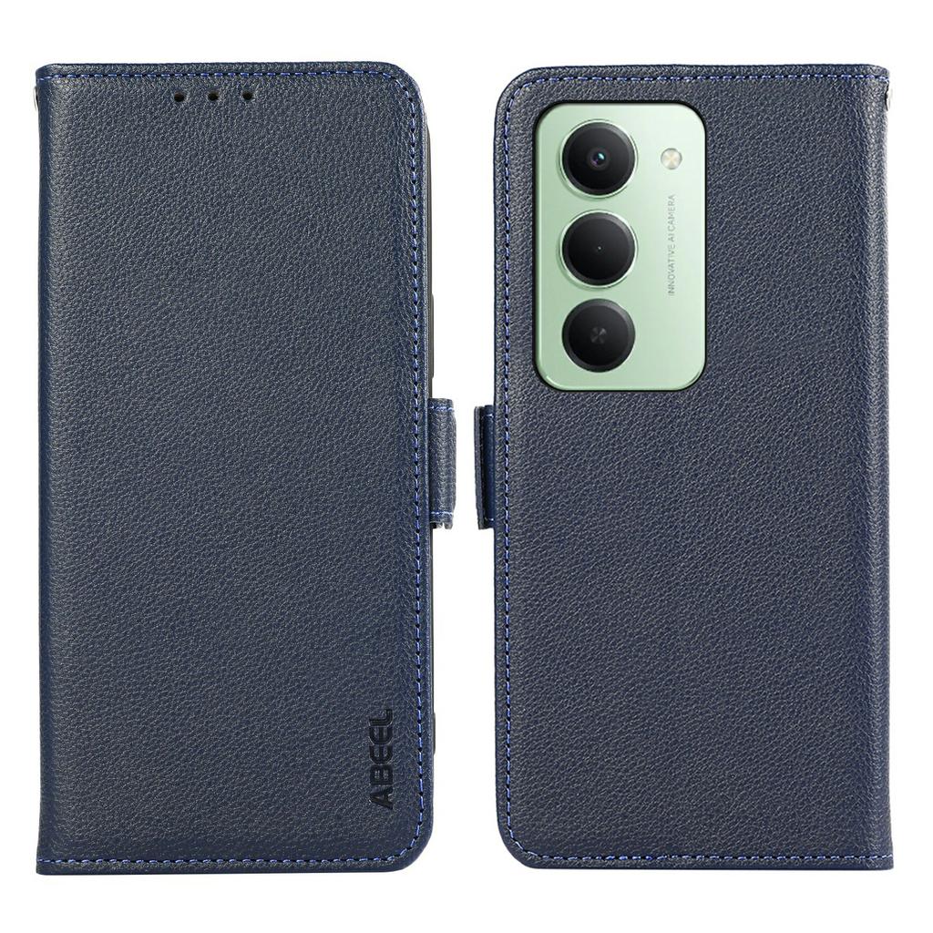 For Xiaomi Redmi 15 5G (Global) (169mm) Case Litchi Texture Leather RFID Blocking Phone Cover