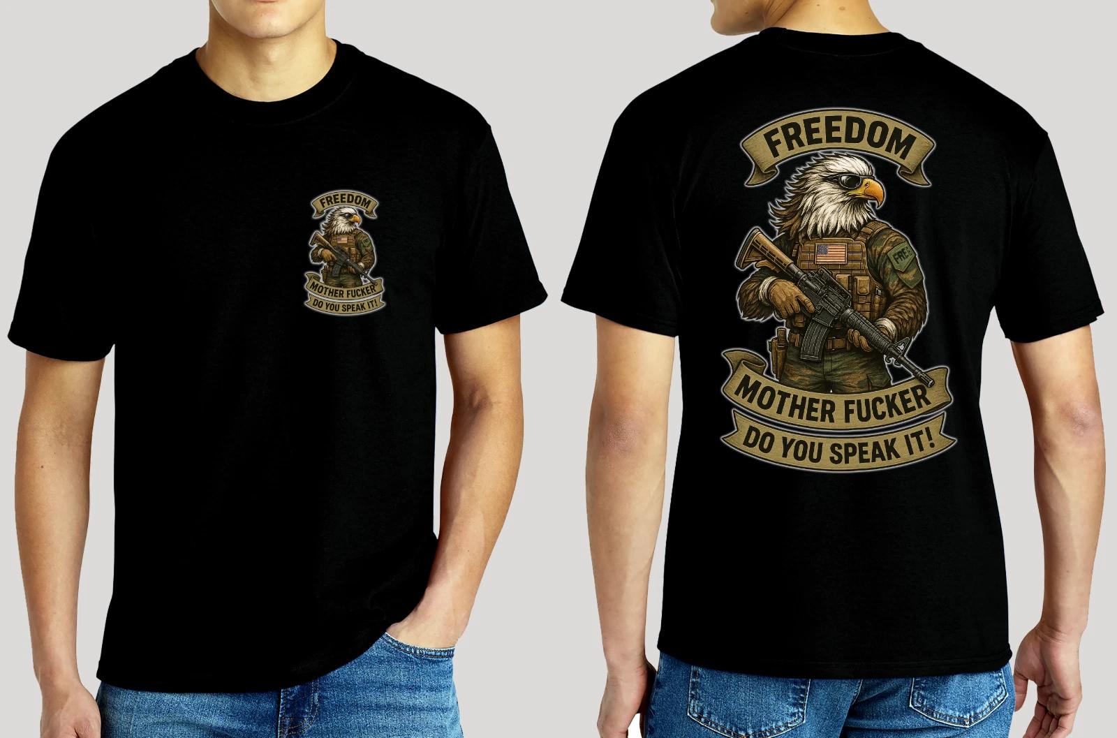 

Freedom Do You Speak It Pulp Fiction 6.1 oz Heavyweight S M L XL 2XL 3XL 4XL 5XL M