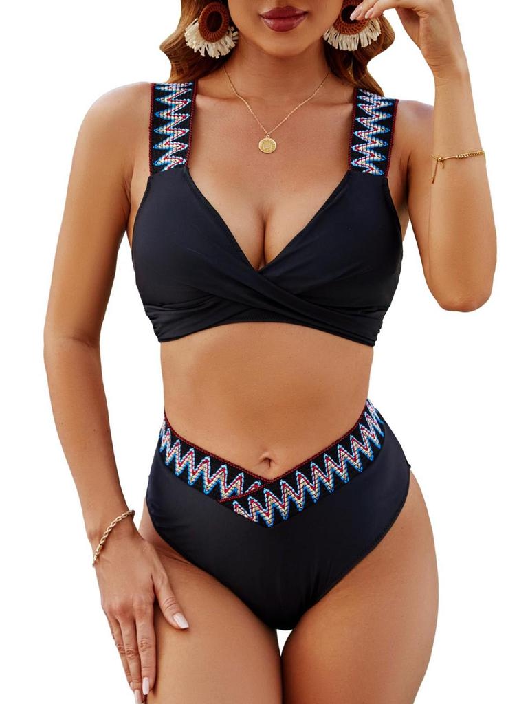 Nuovo Bikini in Pizzo a Vita Alta Due Pezzi - Stile Europeo e Americano