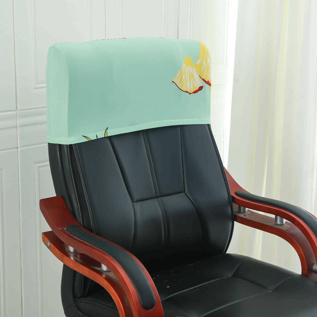 Elastic Boss Chair Headpillow Case Office Chair Cover Swivel Chair Headpillow Case Computer Chair Headpillow Seat Dustproof Head Cover