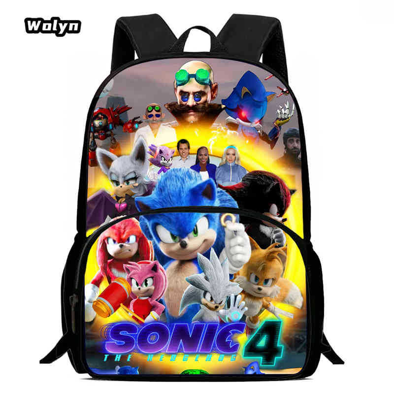 Sonic Schoolbag Large Capacity Multi-Function Spine Protection To Reduce The Burden Of Student Party Essential Comfortable Schoolbag