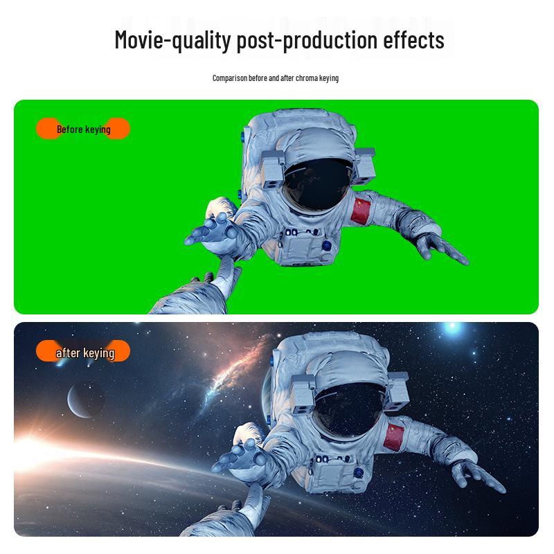 Portable Pull-Down Green Screen: Thick, Liftable, Telescopic Background for Keying and Live Streaming