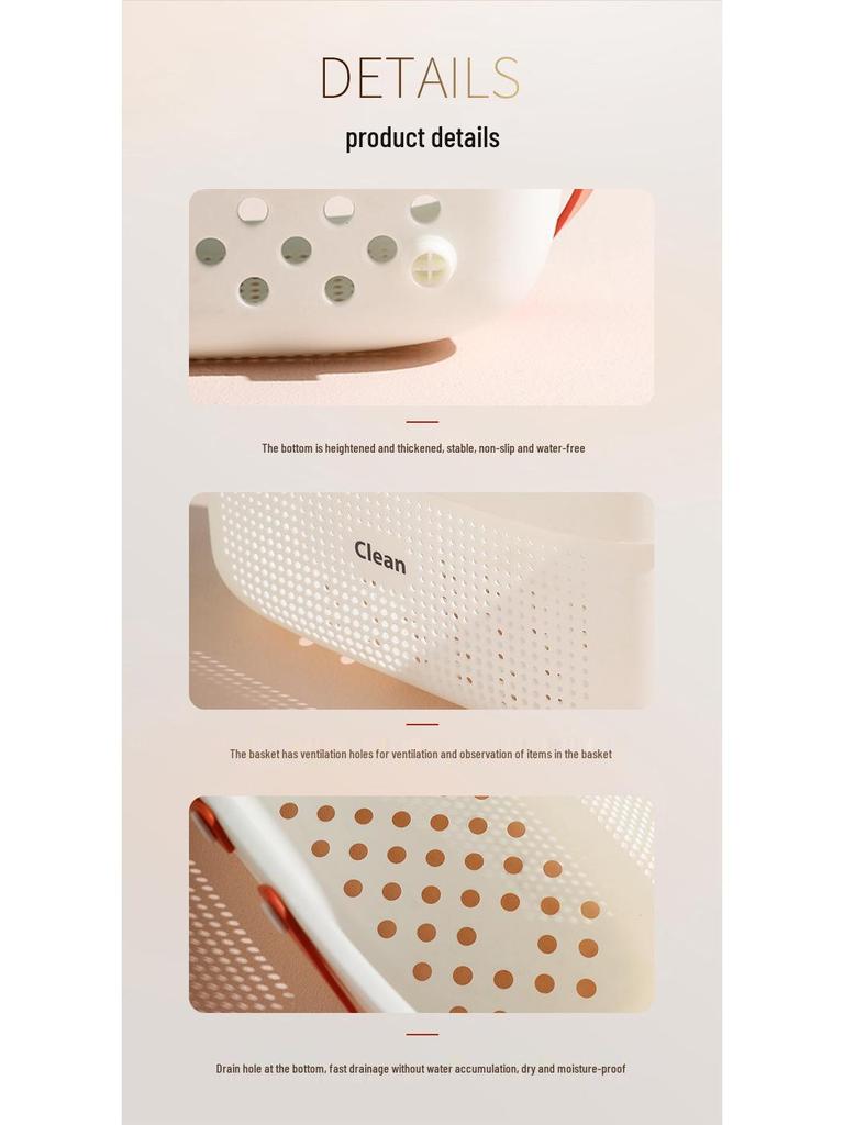 Blue Bath Caddy and Toiletries Basket for Men and Women - Portable Bathroom Storage Box