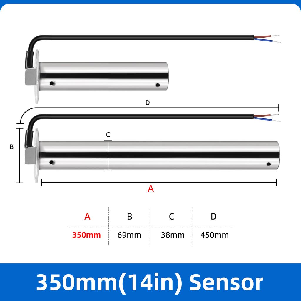 2 IN 1 Water Level Gauge+Sewage Level Gauge With Green Light Digital 52mm Dual Gauge 0-190ohm Sensor For Car Boat Yacht 12V/24V