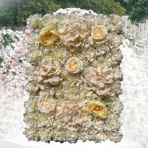 

Набор из 6 панелей с шелковыми цветами для декора стен дома, спальни, гостиной, искусственный цветочный фон, задник для фотозоны DIY, прочный шампанского