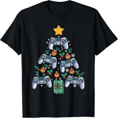 Video Controller Christmas Tree  Video Gamer Xmas Gift T-Shirt