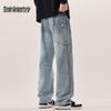 Jean en Denim Homme Mark Fairwhale Lavé Coupe Droite Ample