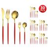 Stainless Steel 30-Piece Tableware Steak Knife, Fork and Spoon 5 Main Pieces Tableware Suit