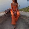 Spring New Arrivals Women's Wear Casual Workwear Solid Color Strappy Straight Leg Pants Fashion Set