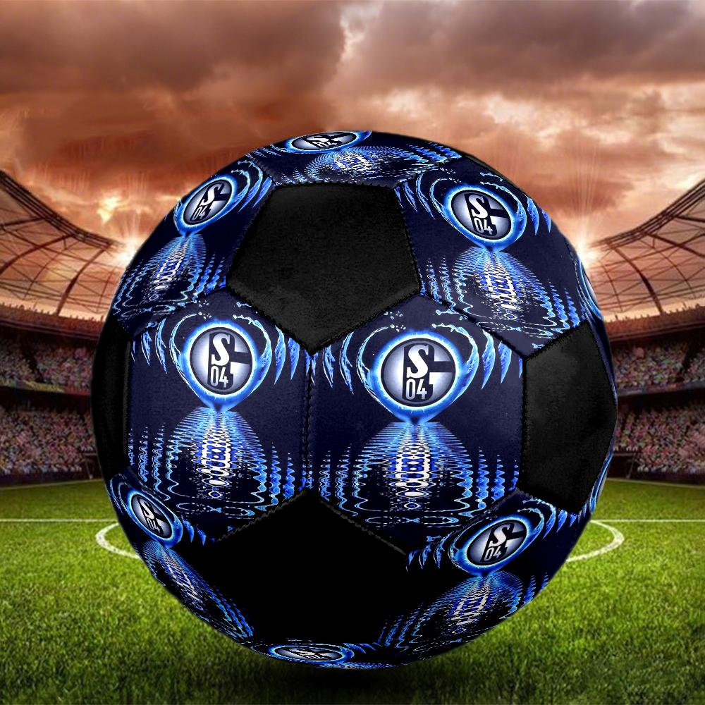 Pallone da Calcetto Indoor Schalke 04 Colorato Cucito a Macchina PVC Misura 5 Pronto per Allenamento di Squadra e Competizione Resistente Alto Rimbalzo Fresco Regalo Sportivo
