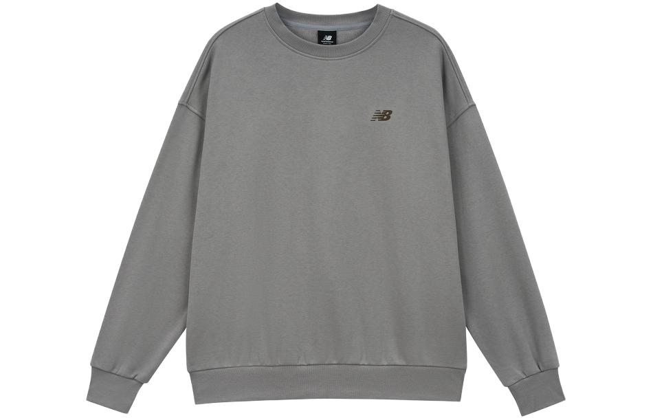 New Balance Sweatshirts Men s Gray Crew Neck Moderate Regular AMT33344-TAG XS