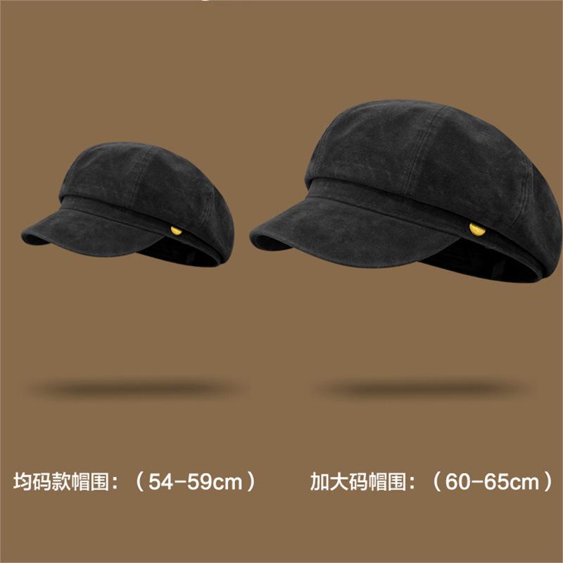 Autumn and winter high quality British style beret children fashion casual big head circumference octagonal hat retro temperament painter hat