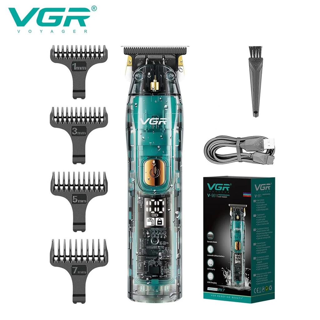 IPX7 Head Cutter Herre Hårtrimmer LCD Hør Barber Timmer Utsmykket 0 MM Pro Finish Clipper Trimmer Frisør Etterbehandlingsverktøy