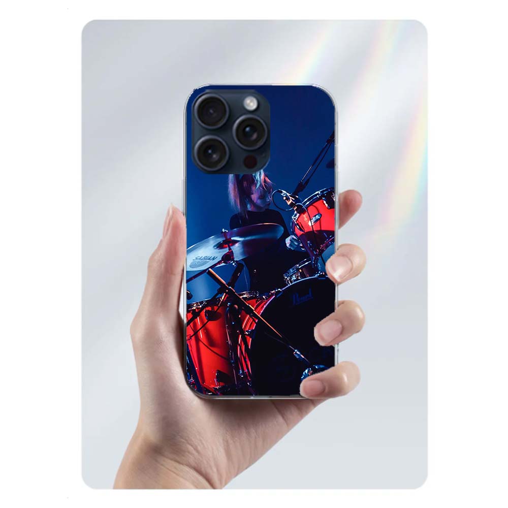 

Drum Drummer Music Dj Clear Phone Case For Iphone 17 Air 16 Pro Max 15 Pro 14 Plus 17E 16E 11 13 12 Mini Cover Cases Fundas Cell iPhone 16 Pro Max