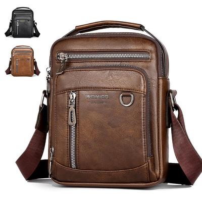 Borsa a tracolla da uomo in pelle, borsa a bandoliera impermeabile, borsa a tracolla, valigetta per lavoro, viaggi d'affari