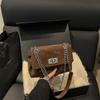 A Large-capacity Casual and Fashionable Single-shoulder Crossbody Small Square Women's Bag with Lock Chain
