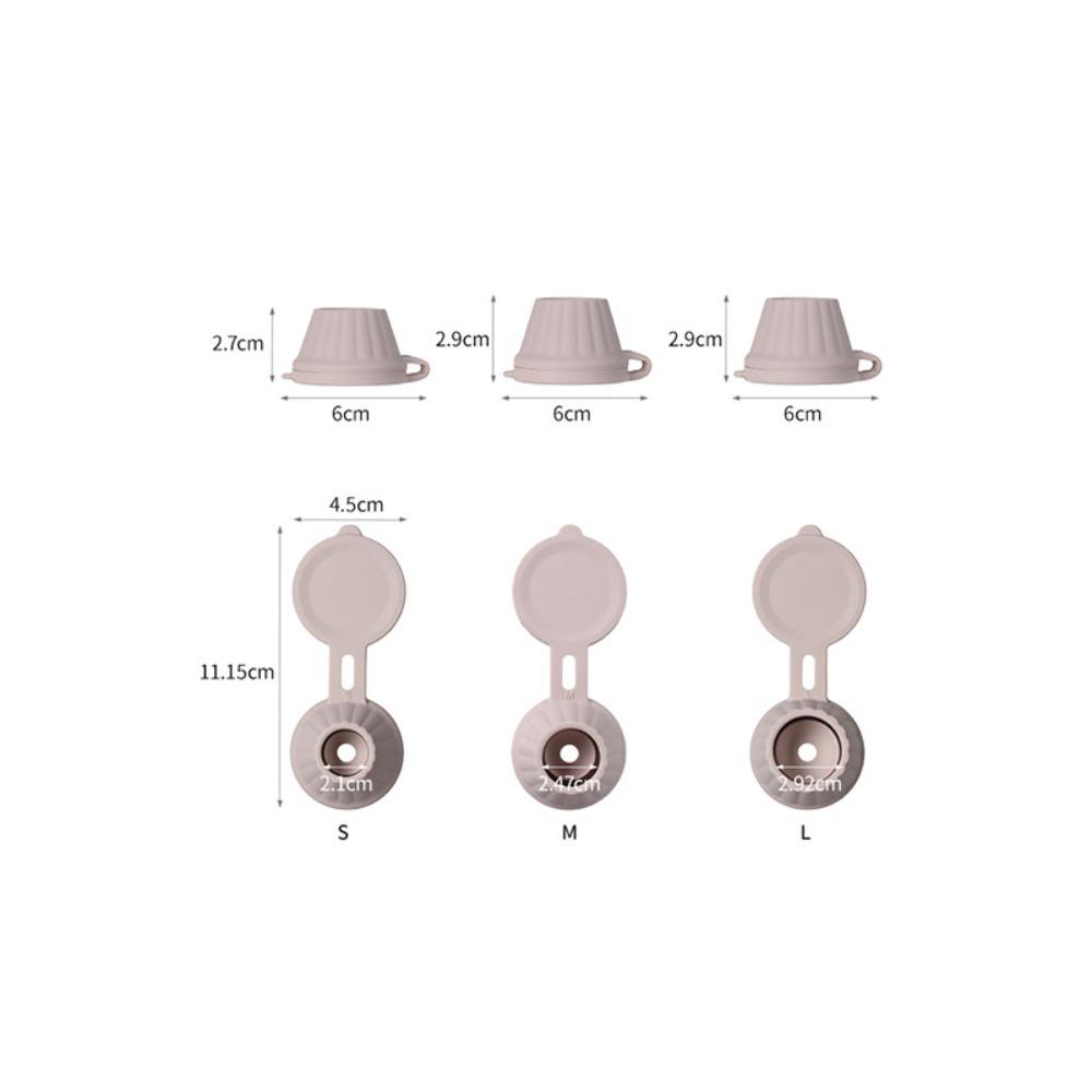 

3Pcs 3 Sizes Shampoo Bottles Lids Silicone Bottles Upside Down Caps Shampoo Condiment рожевий