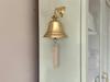 Vintage Solid Brass Ship Bell 4 Inch, Nautical Wall Hanging Decor, Marine Maritime Bell, Antique Coastal Home Accent, Rustic Boat Bell Gift