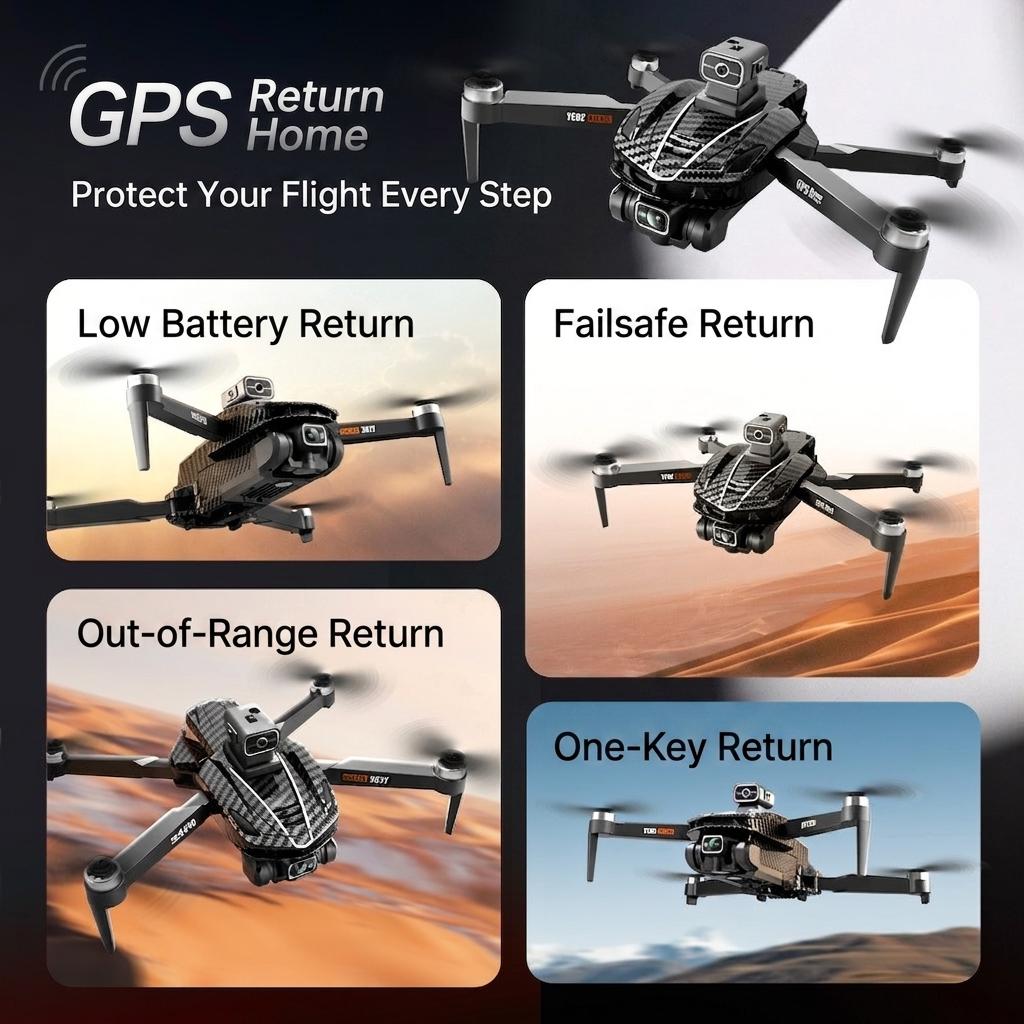 A16 GPS Drone with HD Dual Camera Brushless Motor Optical Flow Obstacle Avoidance Professional RC Quadcopter Helicopter Toy