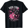 Mädchen Damen Teen Rock Star Prinzessin Gitarre Sterne T-Shirt