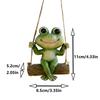 Cute Garden Animal Statue Resin Garden Art Sculpture Animal Sculpture Frog Swing Ornament  Patio