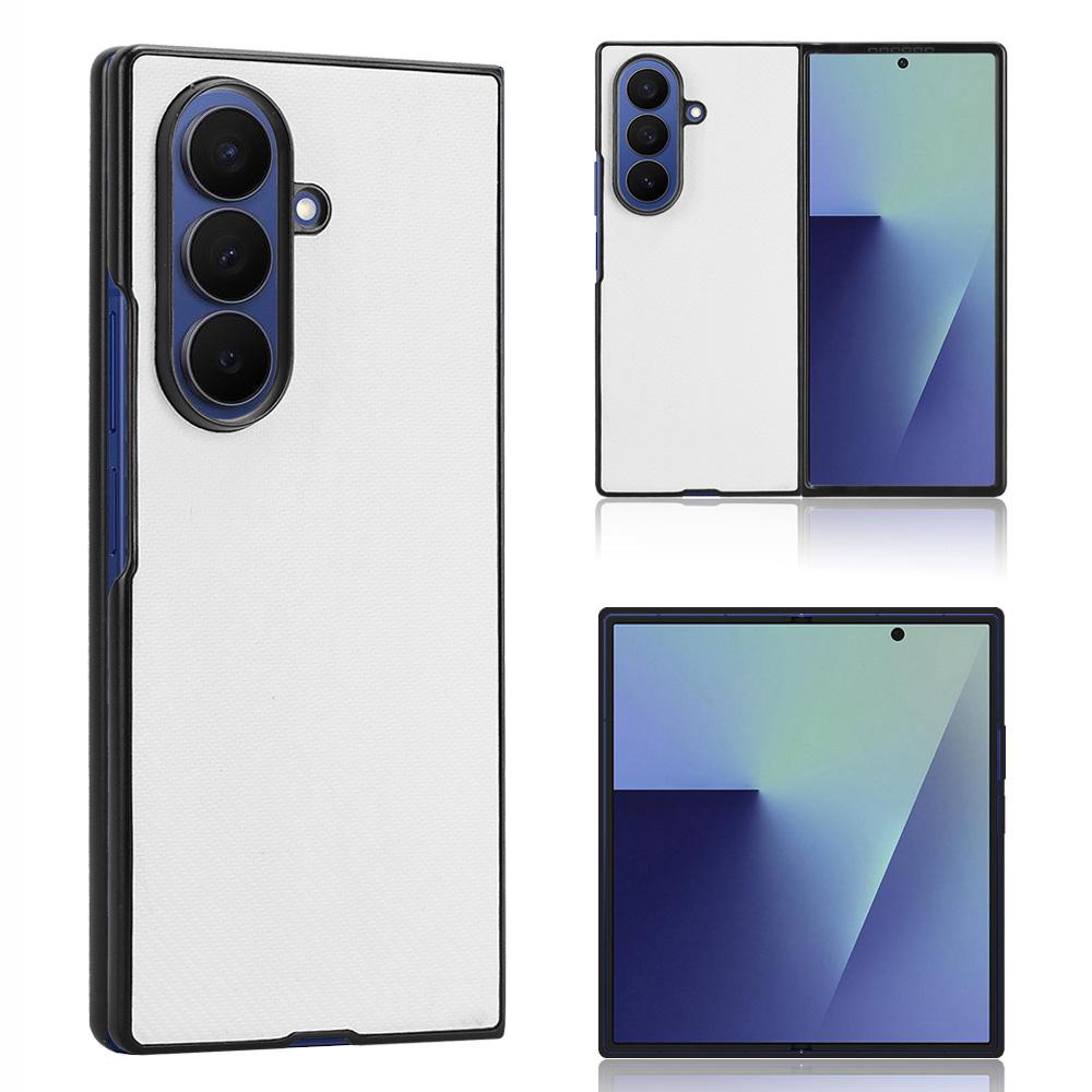 For Samsung Galaxy Z Fold7 5G Case Carbon Fiber Texture Shockproof PU + PC Phone Cover